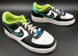 Nike Air Force 1 LV8 GS 'Graffiti' White/Black/Multicolor Sneakers - 4Y ( COA)