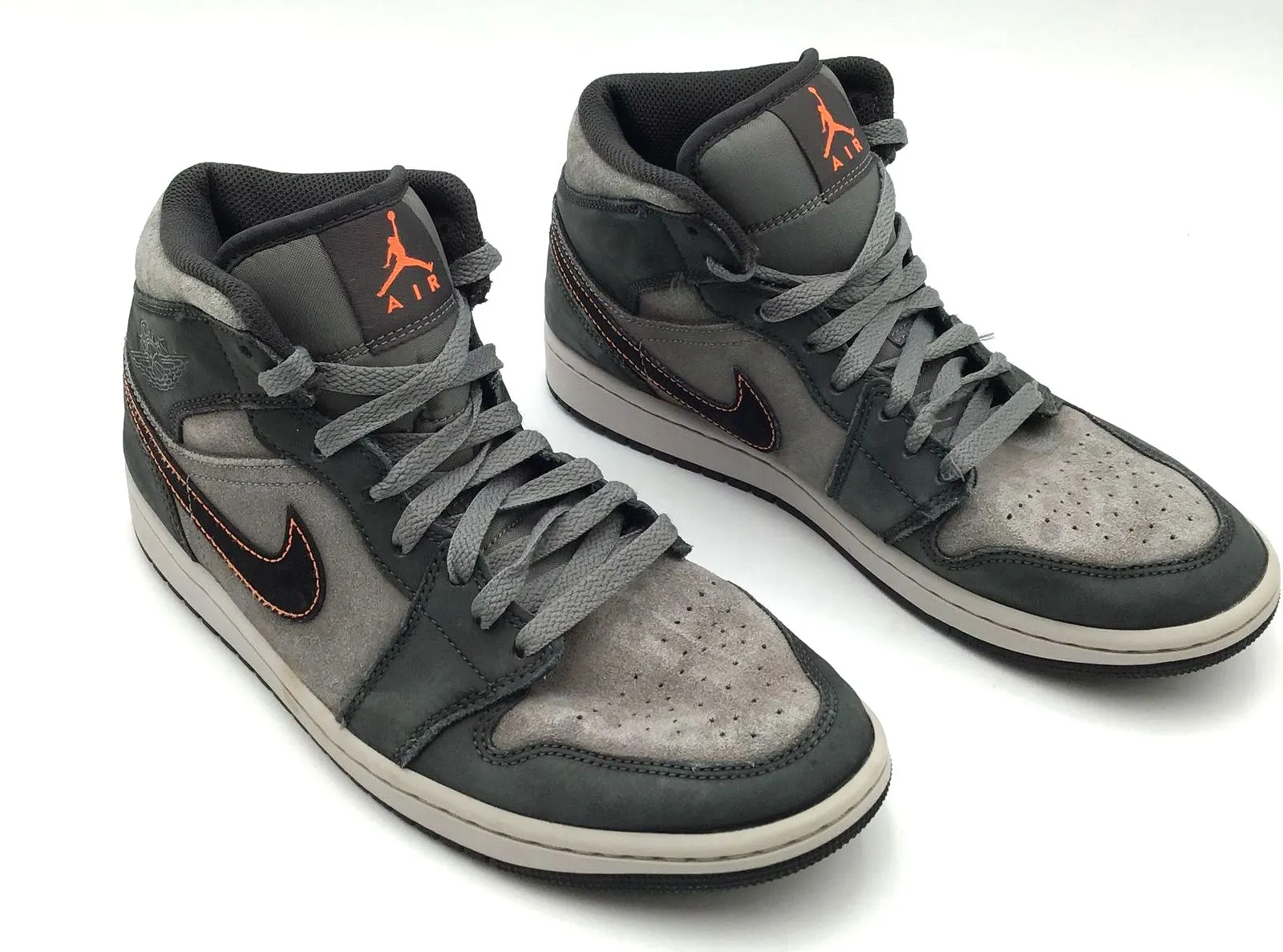 Nike Air Jordan 1 Men's Mid 'Night Stadium' Sneakers-Size: 8 ( COA)