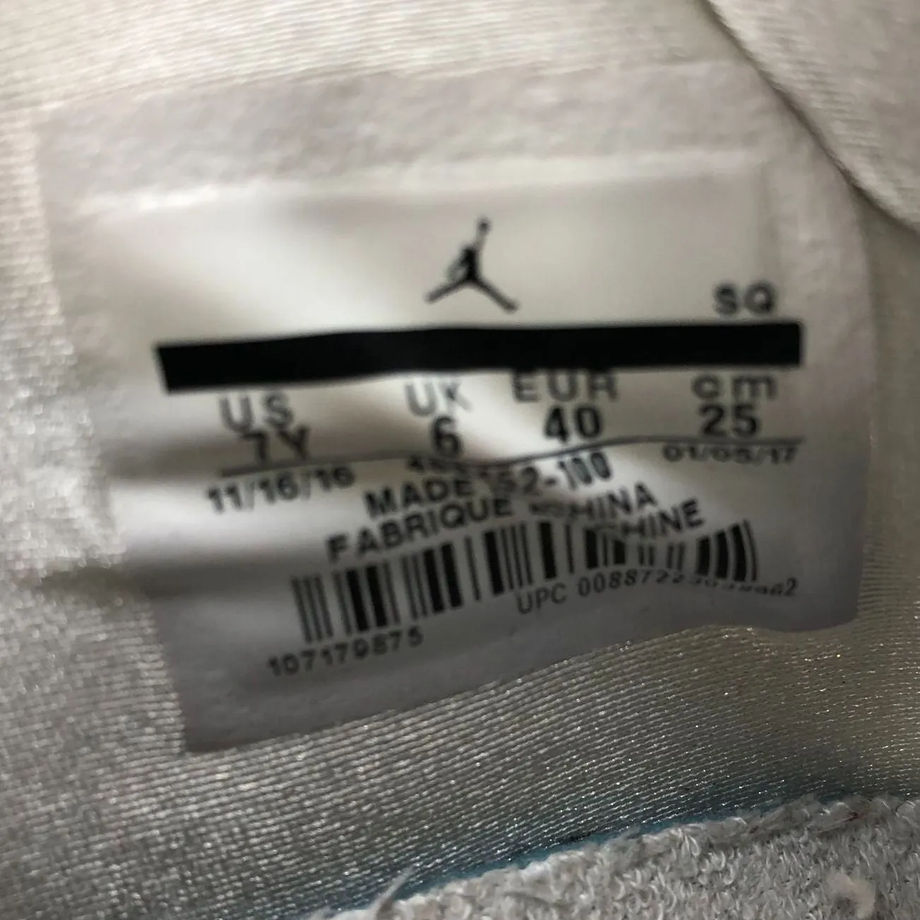 Nike Air Jordan 4 Retro GS 'Pure Money' 2017 White Sneakers - Size 7Y ( COA)