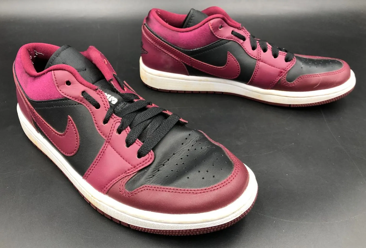 Nike Jordan 1 Low SE 'Dark Beetroot' Women's Purple/Black Sneakers - 8.5 ( COA)