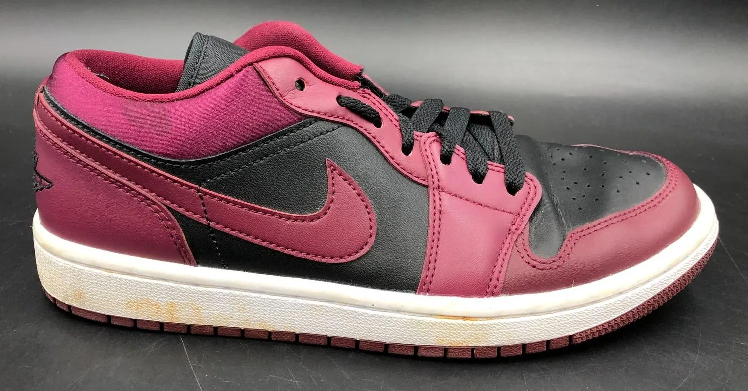 Nike Jordan 1 Low SE 'Dark Beetroot' Women's Purple/Black Sneakers - 8.5 ( COA)