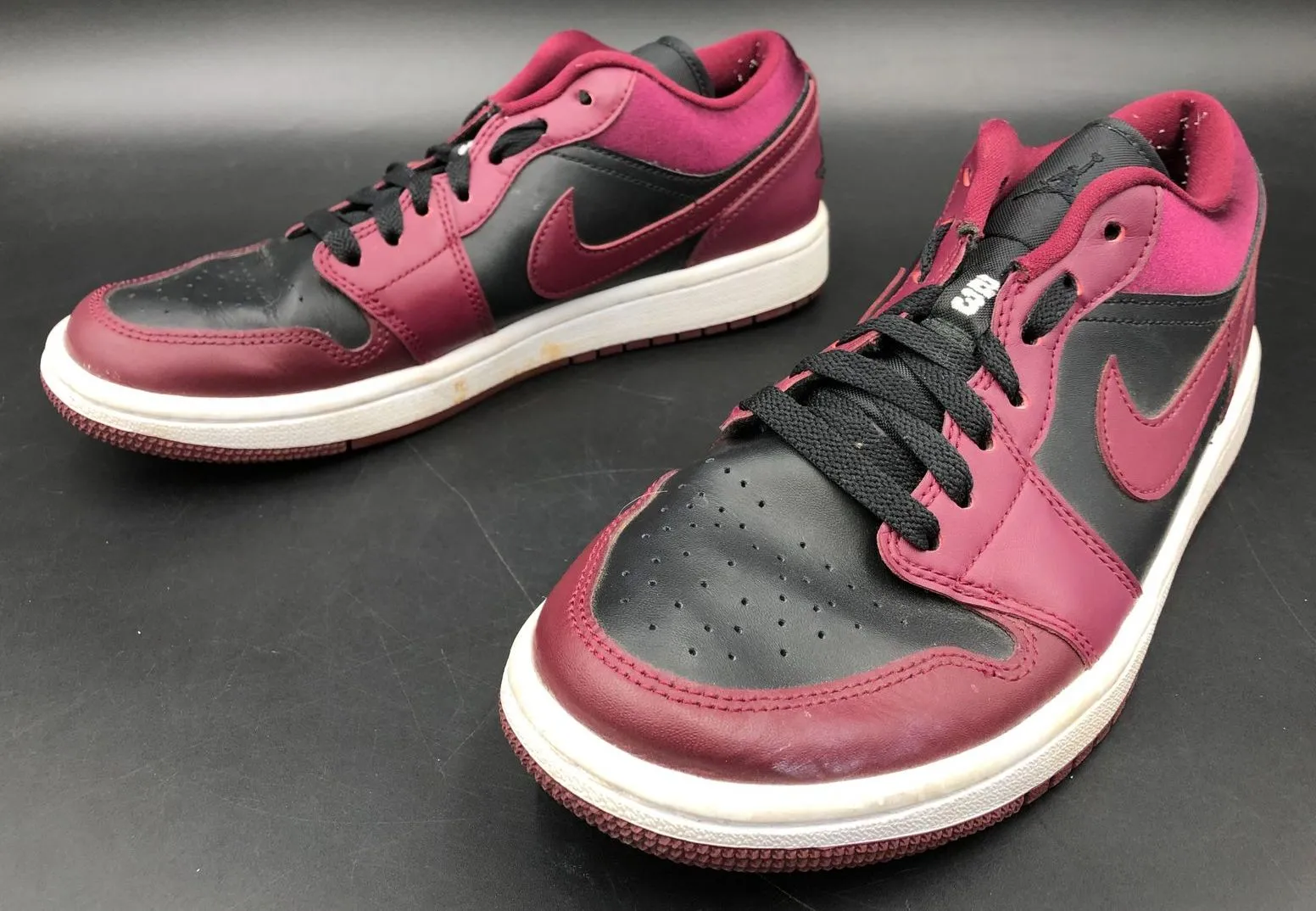 Nike Jordan 1 Low SE 'Dark Beetroot' Women's Purple/Black Sneakers - 8.5 ( COA)
