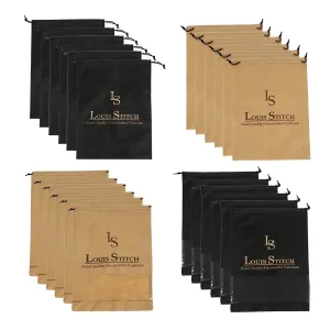 Non Woven Shoe Bag Pack Of  24 Black & Beige Plain - See Thru