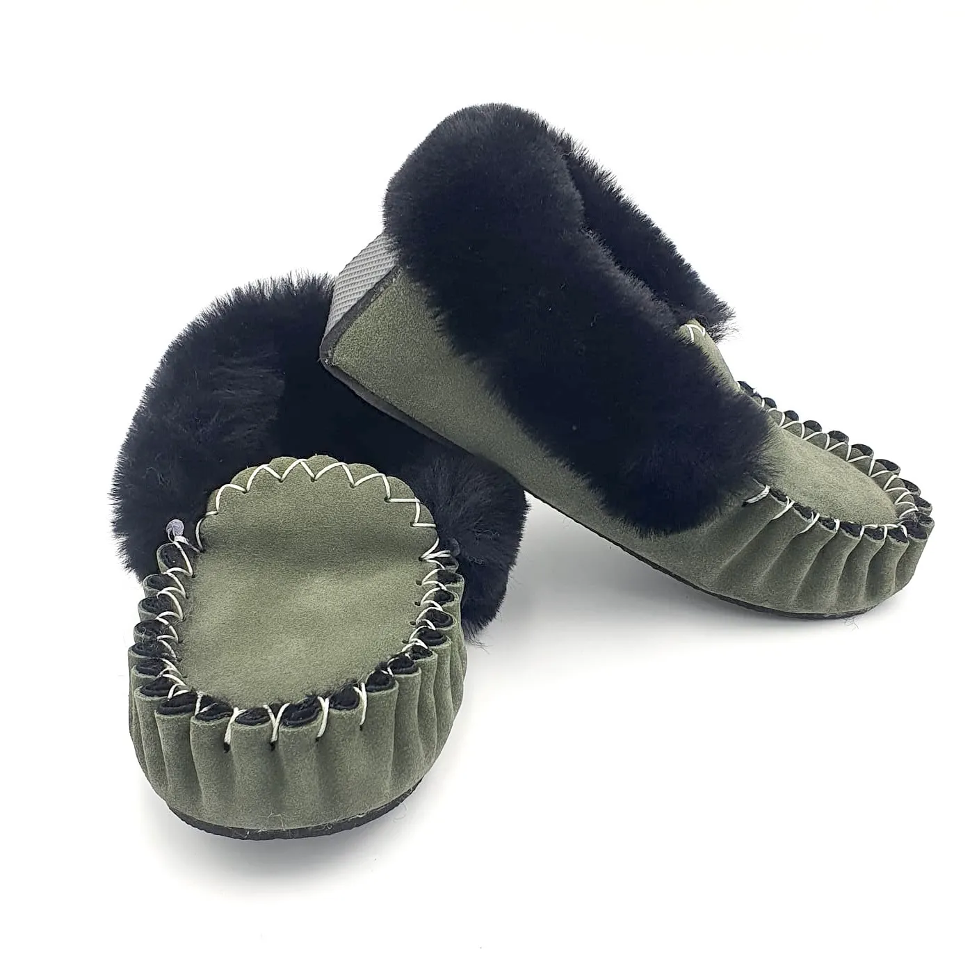 Olive Moccasins