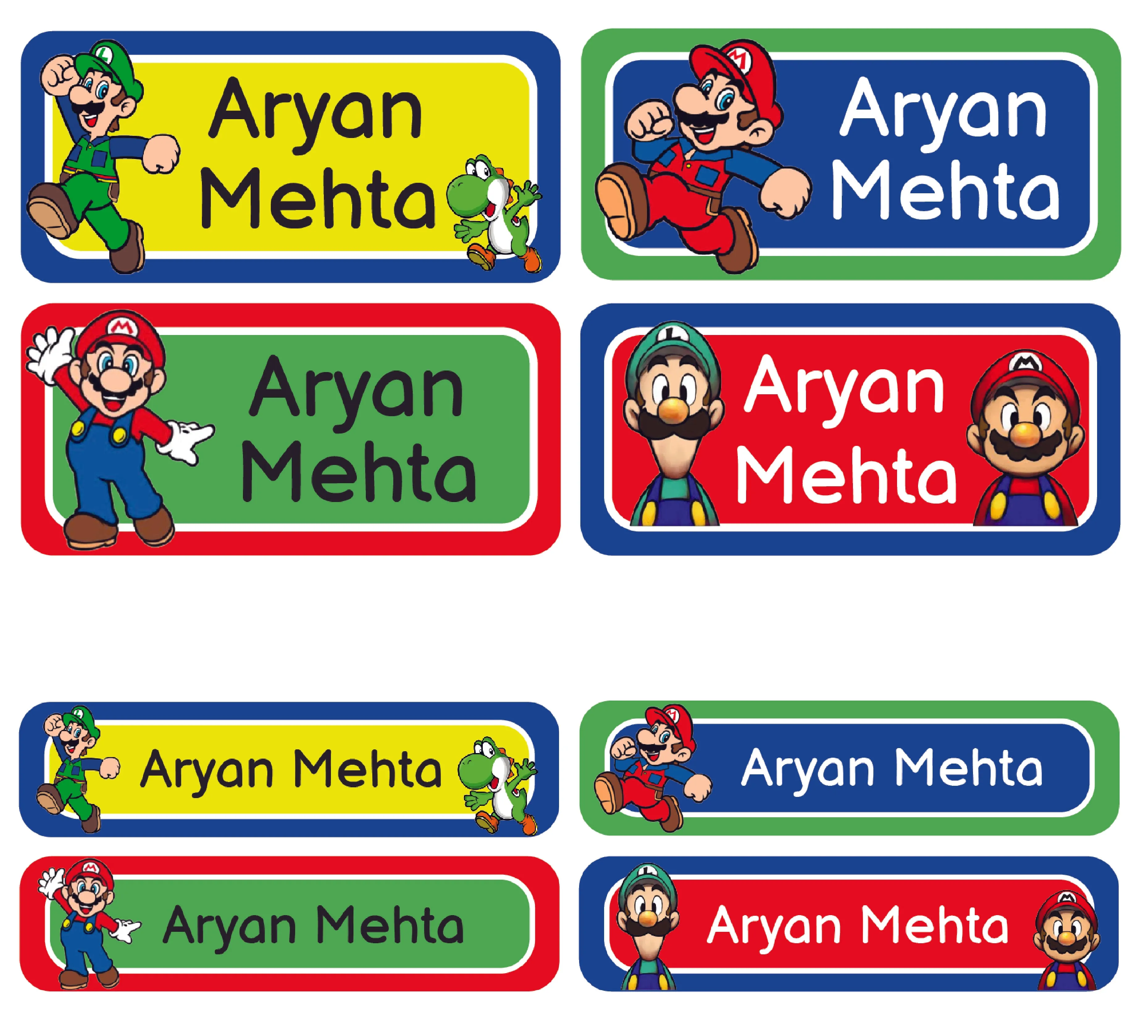 Personalized Rectangular Name Labels