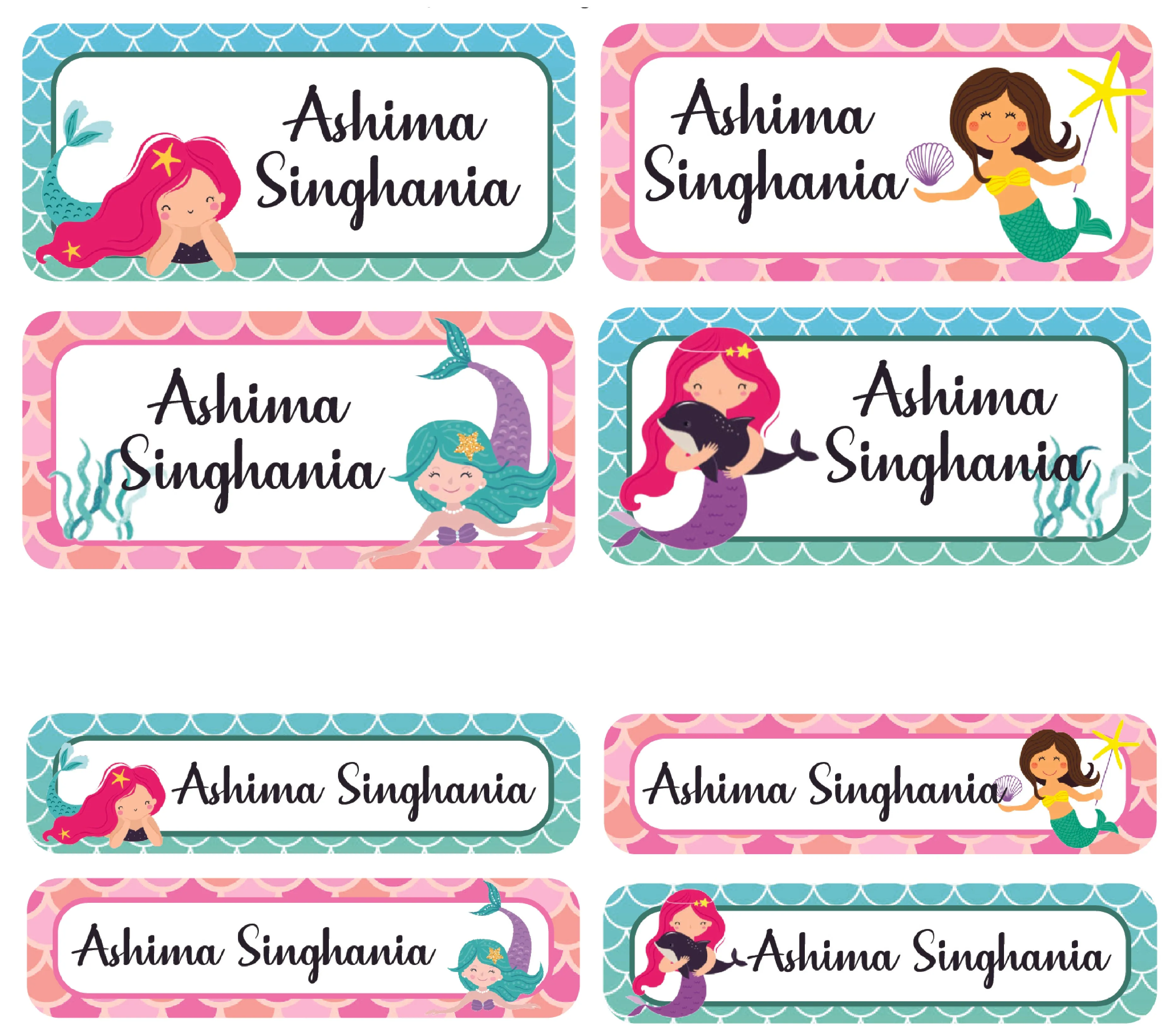 Personalized Rectangular Name Labels