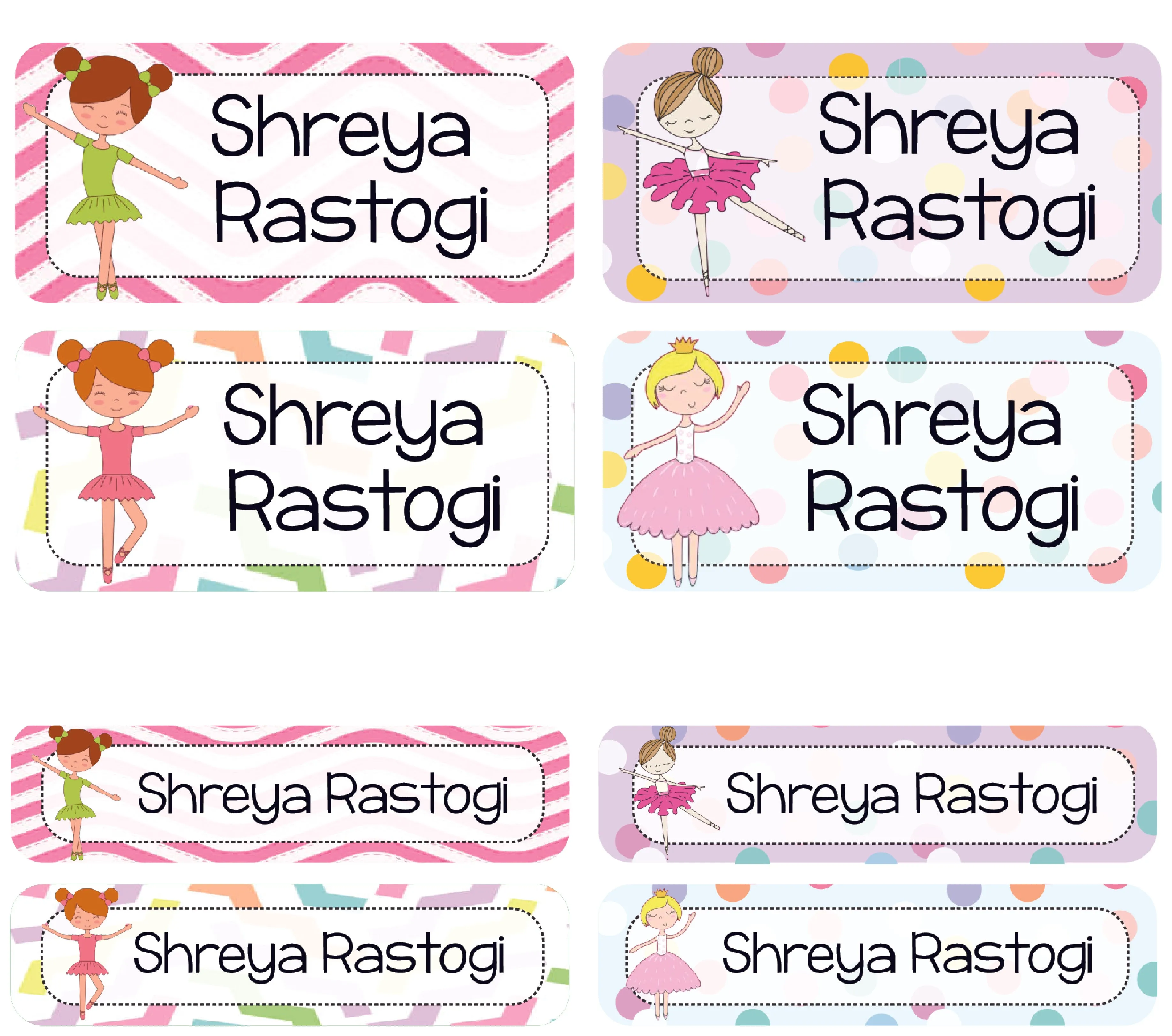 Personalized Rectangular Name Labels