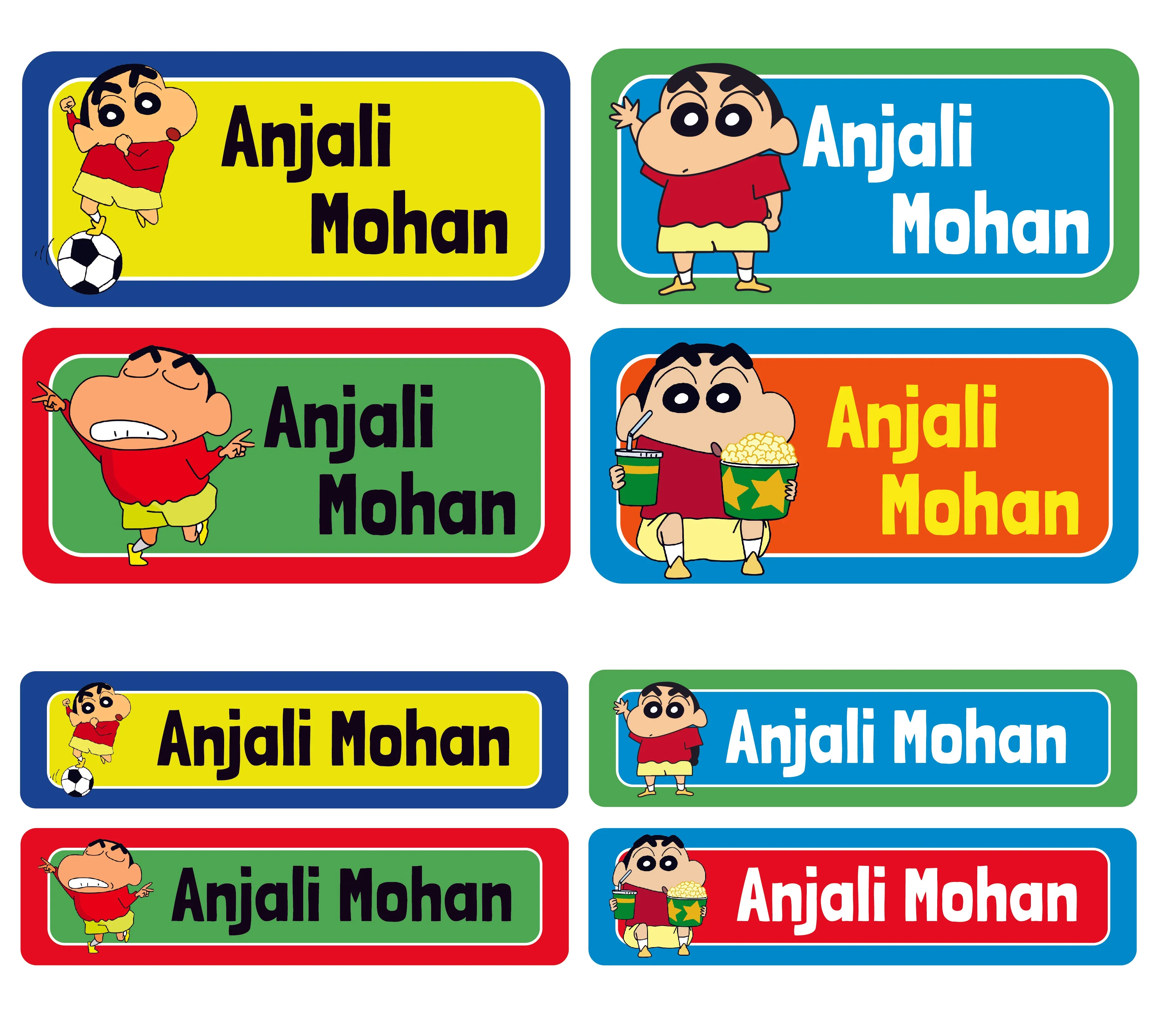 Personalized Rectangular Name Labels