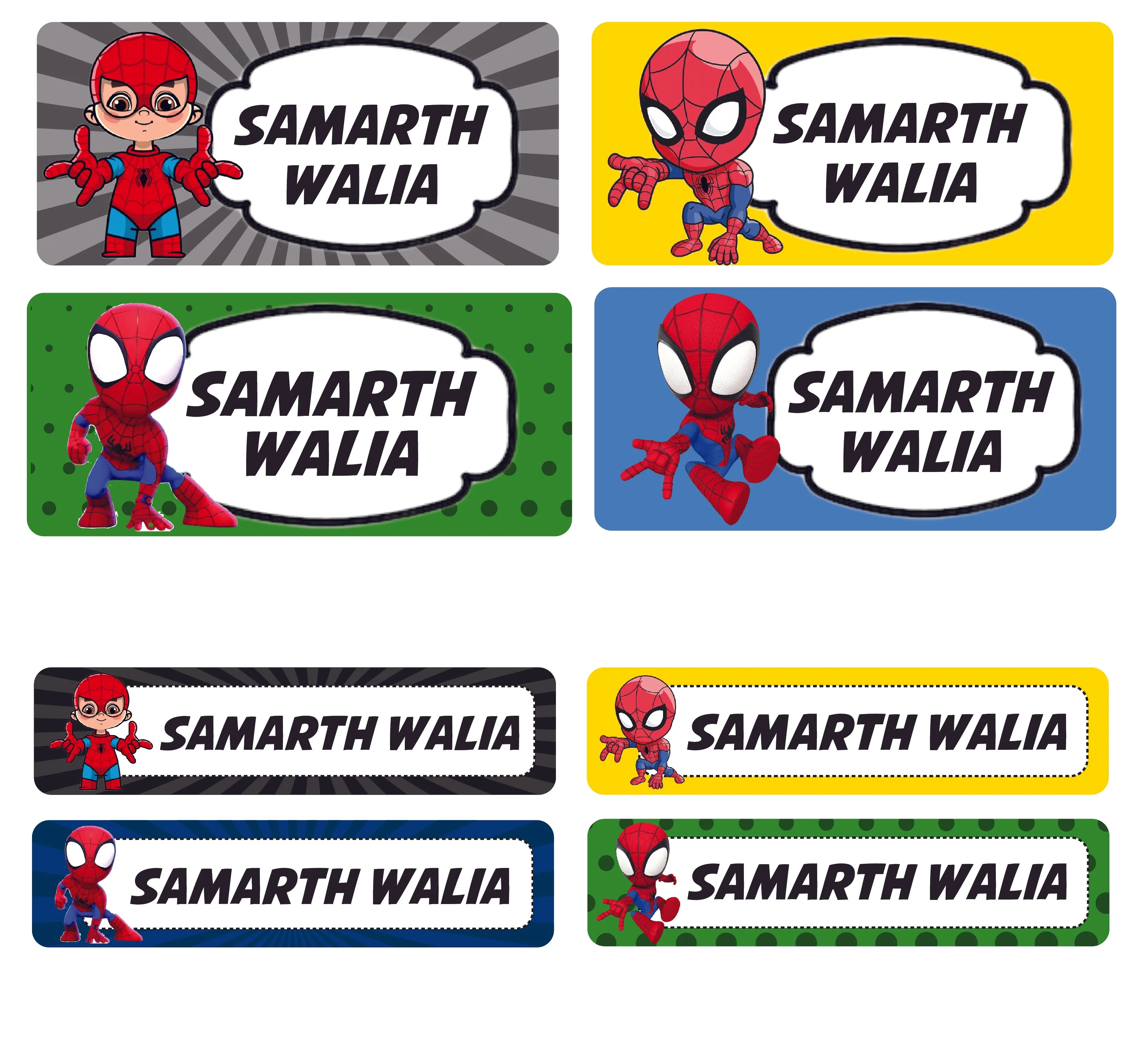 Personalized Rectangular Name Labels