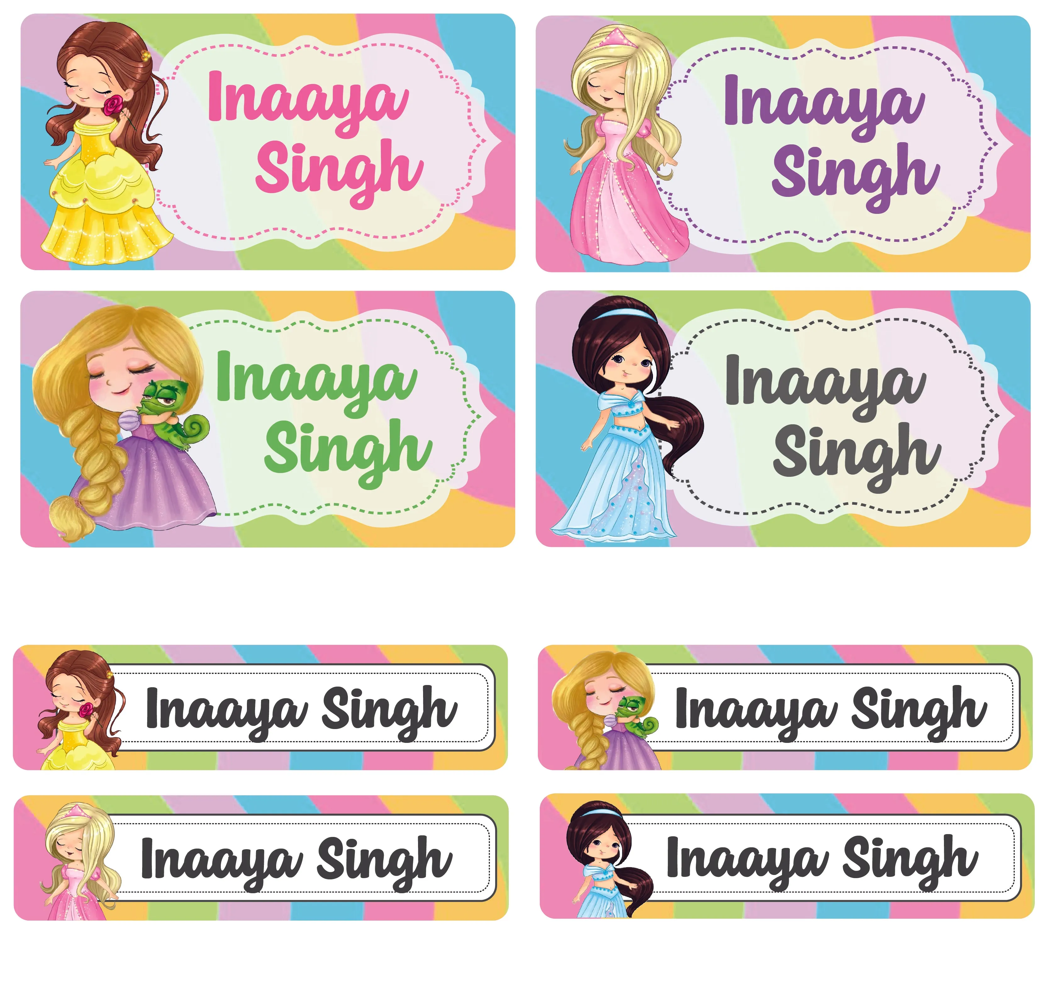 Personalized Rectangular Name Labels