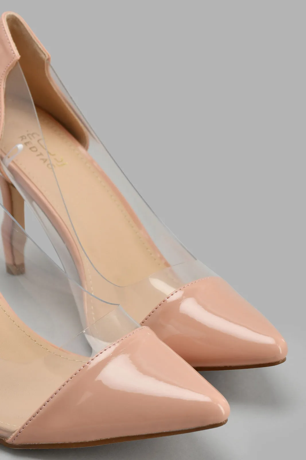 Pink Glossy Court Shoe