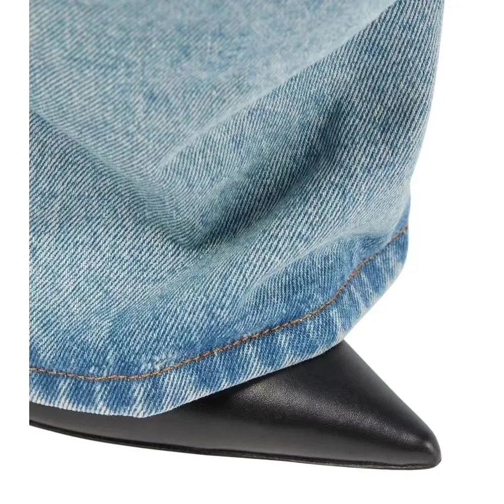 Pre Order:  High-Heels Denim Short Boots