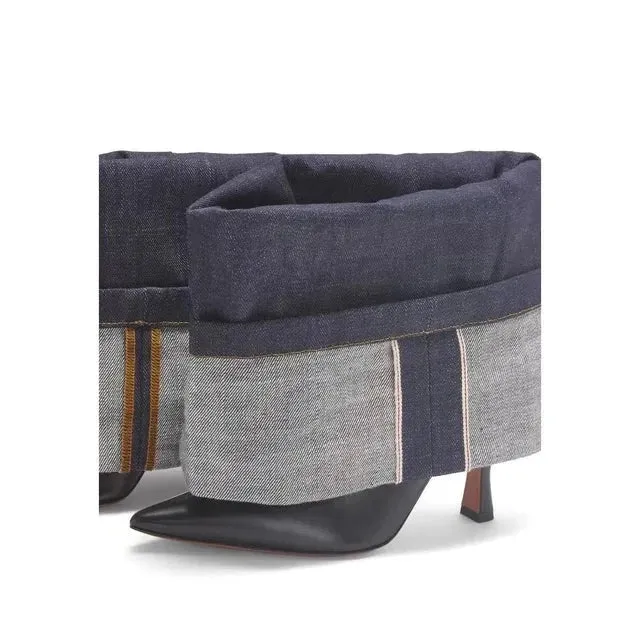 Pre Order:  High-Heels Denim Short Boots