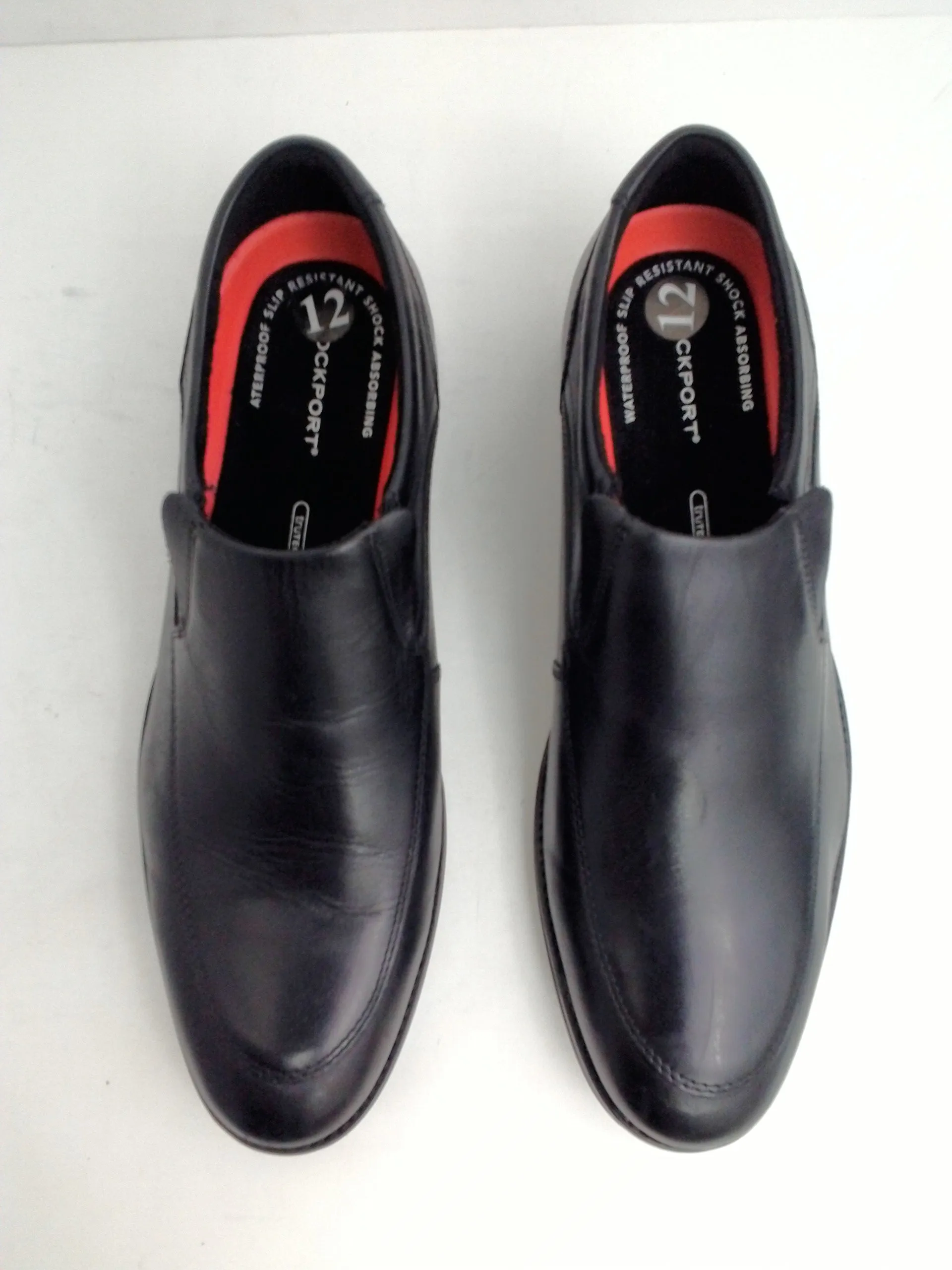Rockport Men's Waterproof Slip on, Black, Leather, Size 12 M