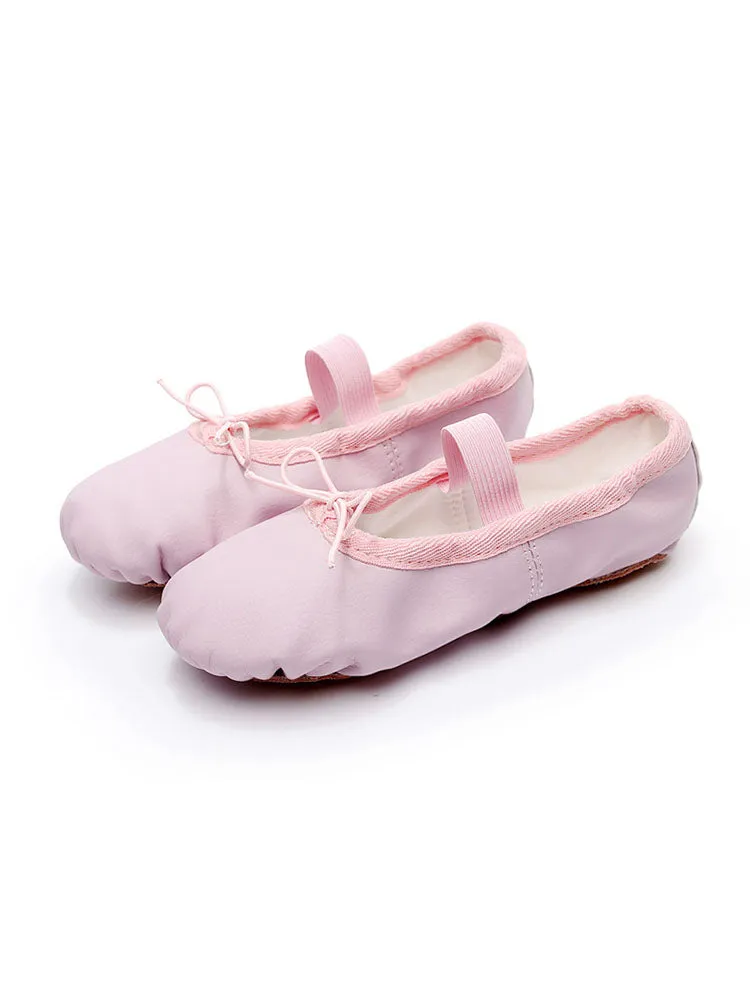 Soft Sole Ballet Dance Shoes PU Leather Exercise Shoes