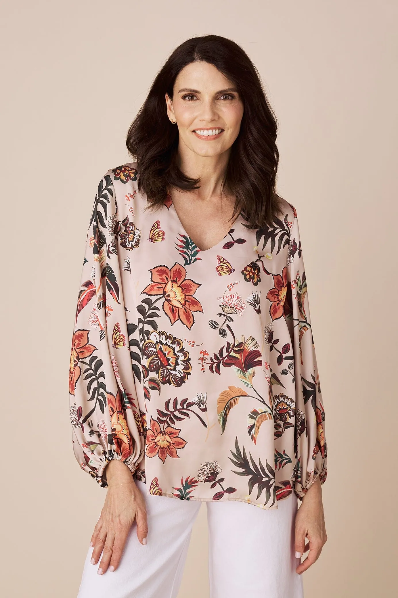 Sovana Long Sleeve Top in Gloria Print