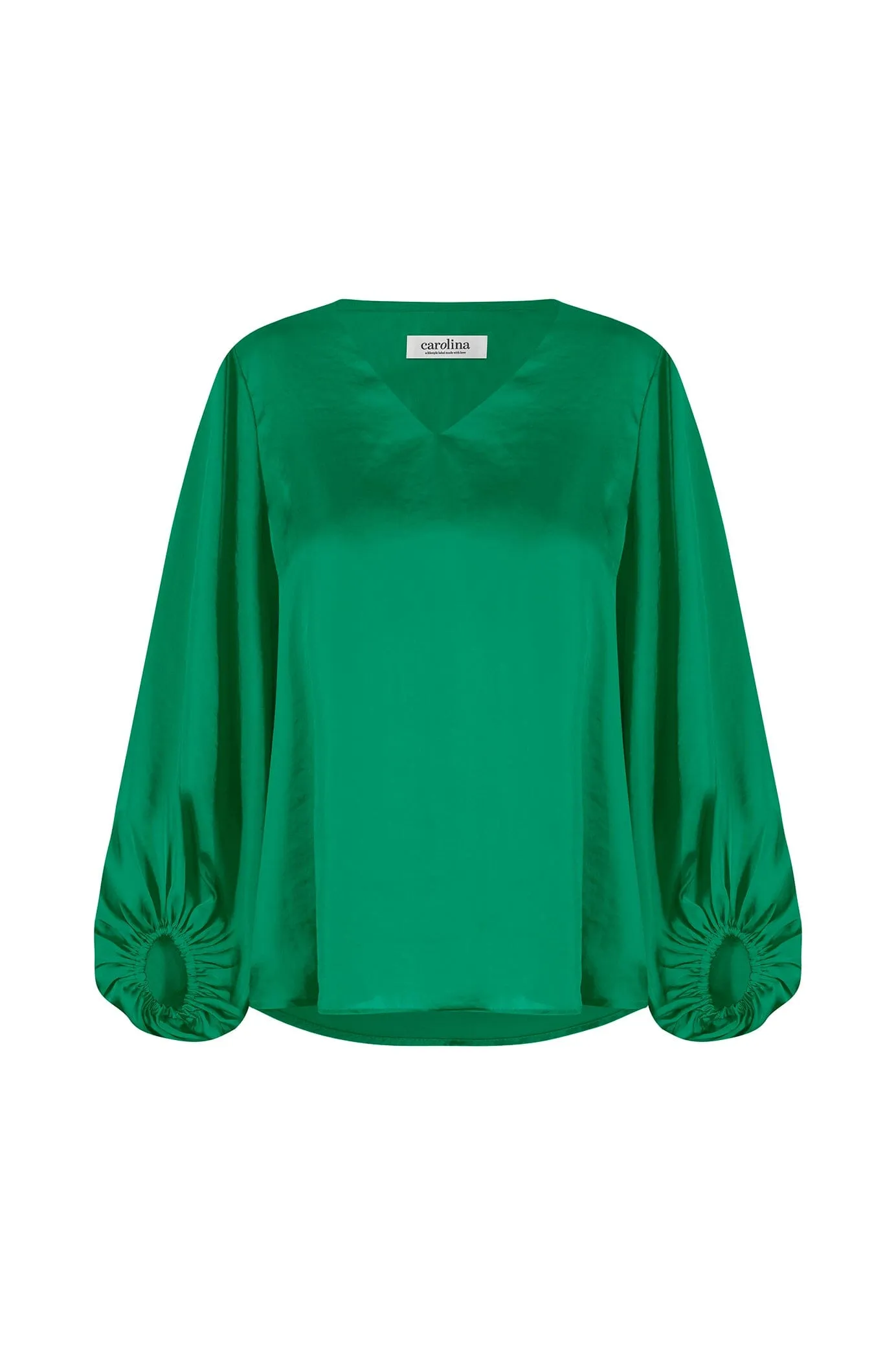 Sovana V-Neck Long Sleeve Top Emerald