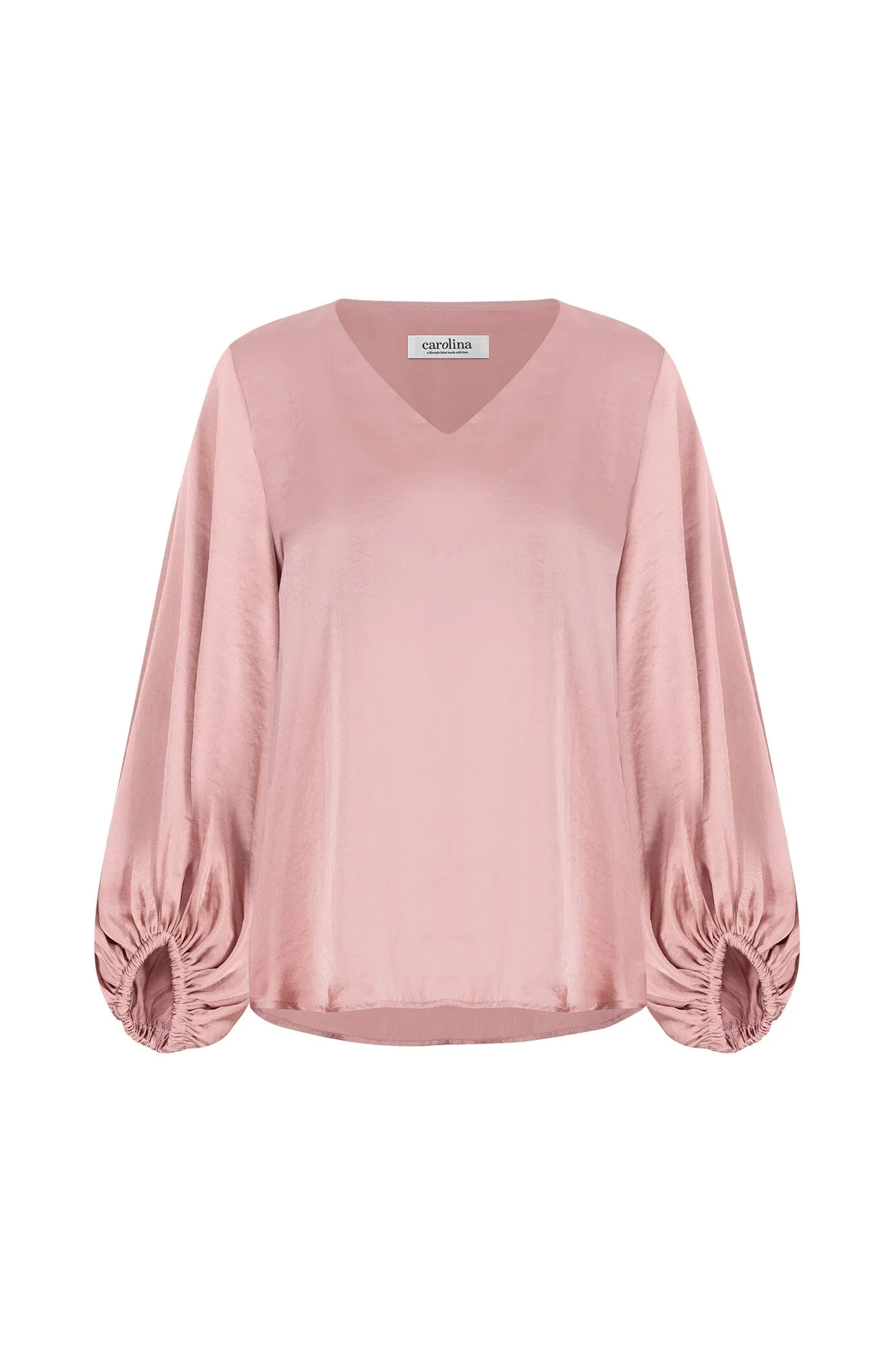 Sovana V-neck Long Sleeve Top Rose