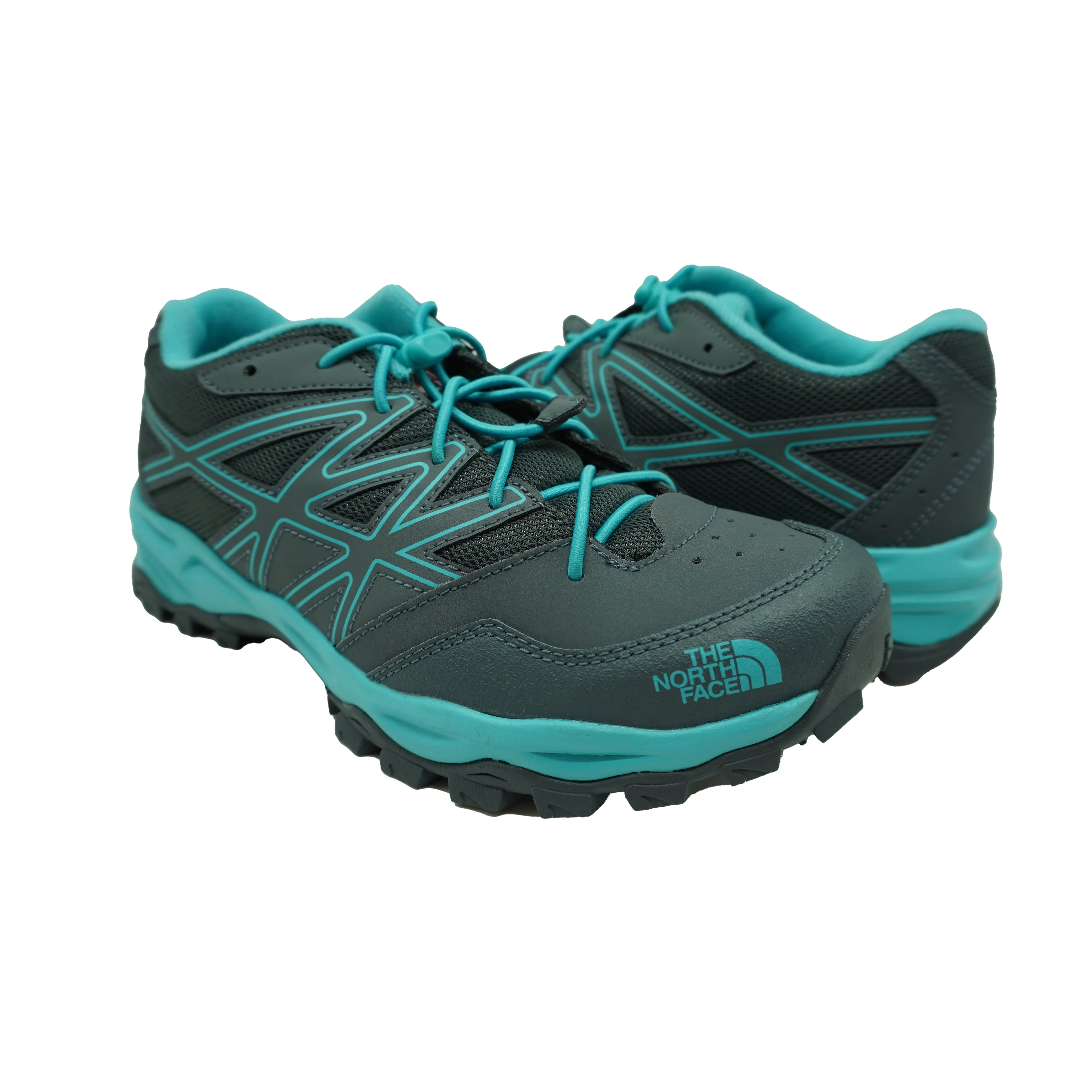 The North Face Youth Jr Hedgehog Hiker Waterproof Shoes Gray Blue Size 6