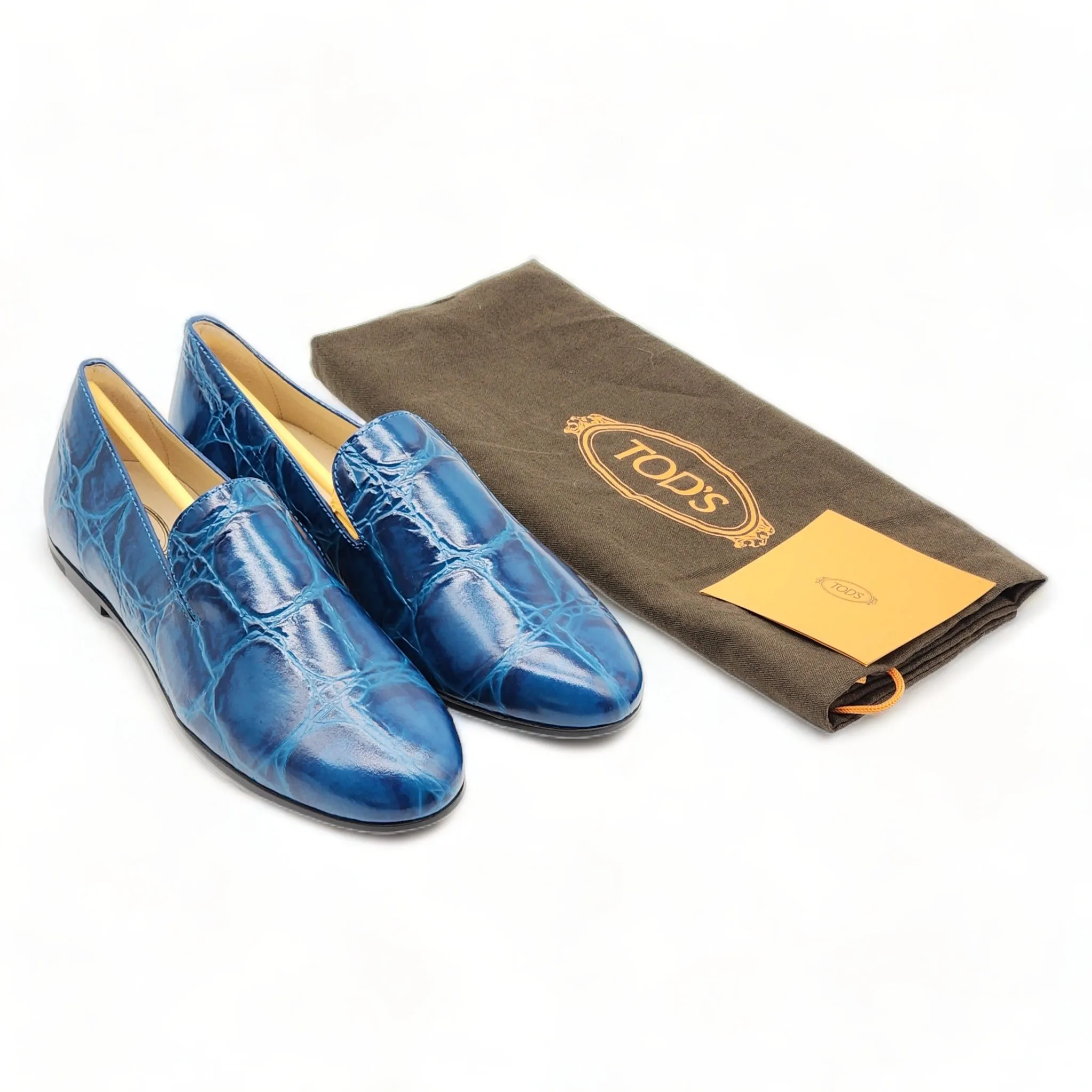 Tod's Mocassino Gomma Slip On Shoes - Blue