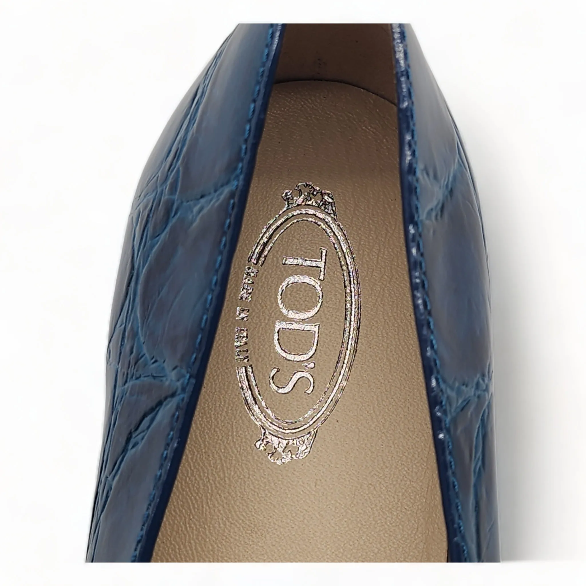 Tod's Mocassino Gomma Slip On Shoes - Blue