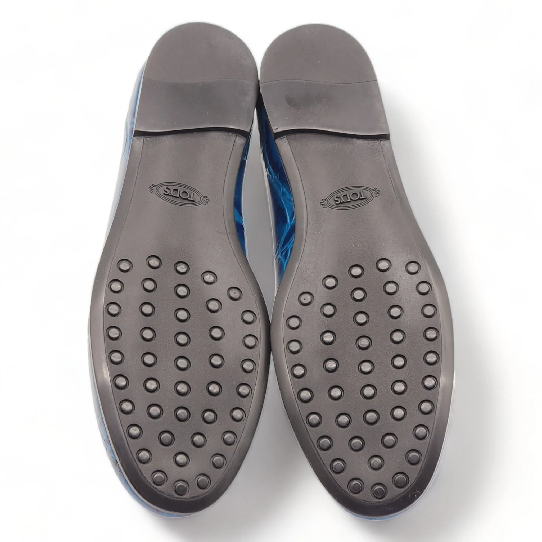 Tod's Mocassino Gomma Slip On Shoes - Blue