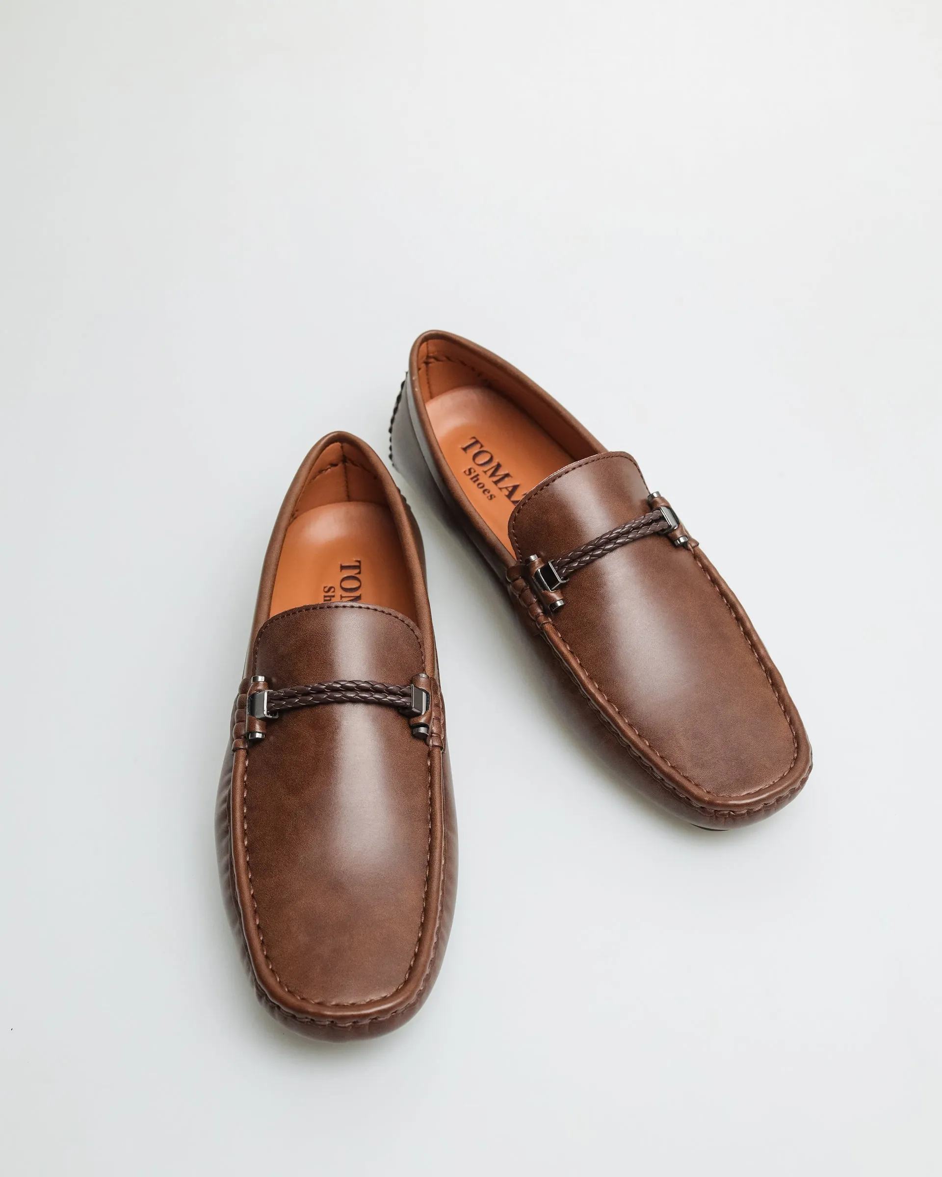 Tomaz C471 Men's Braided Buckle Moccasins