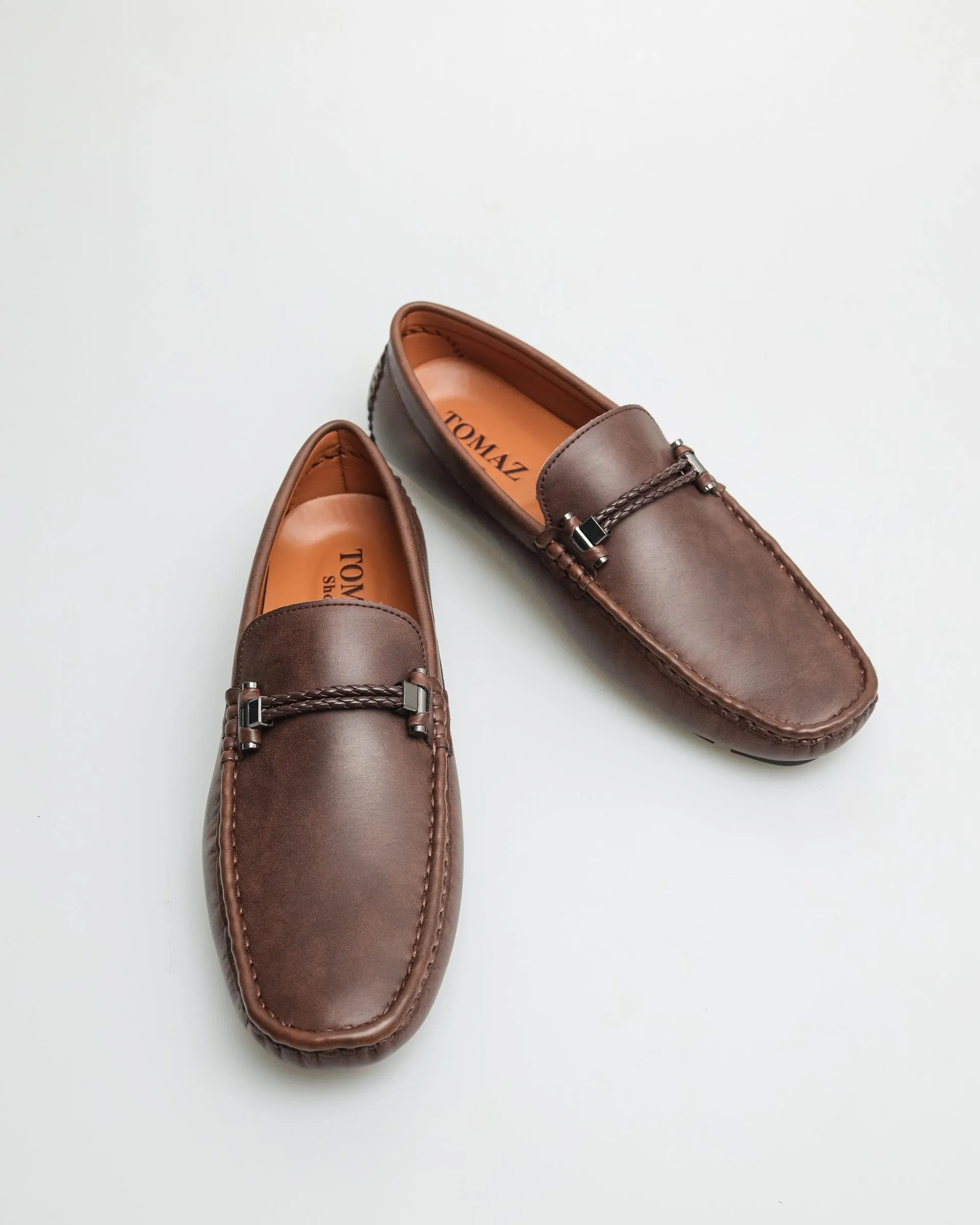 Tomaz C471 Men's Braided Buckle Moccasins