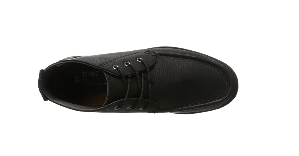 TOMS Mens Chukka Leather Boots - Black
