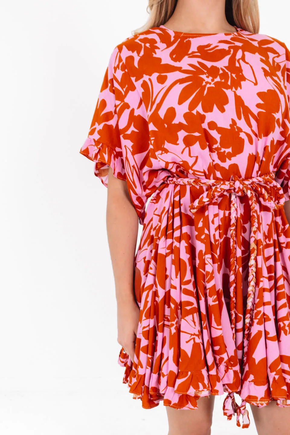 Tropical Treat Dress - Pink/Orange