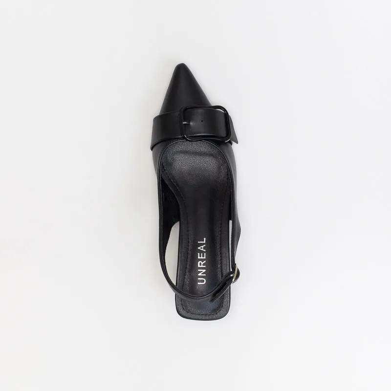 Unreal Women Pointy Low Heel Sling Back Heel _ 148312