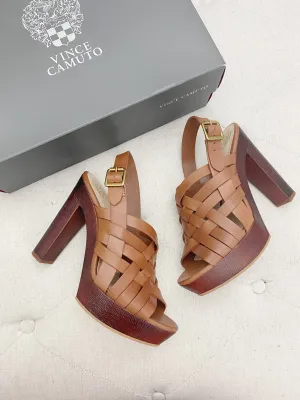 Vince Camuto Wooden Platform Heels 8.5