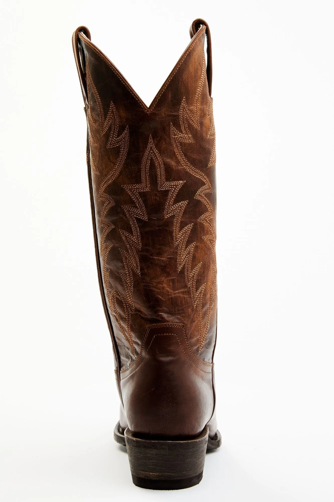 Wheeler Brass Brown Western Performance Boots - Snip Toe