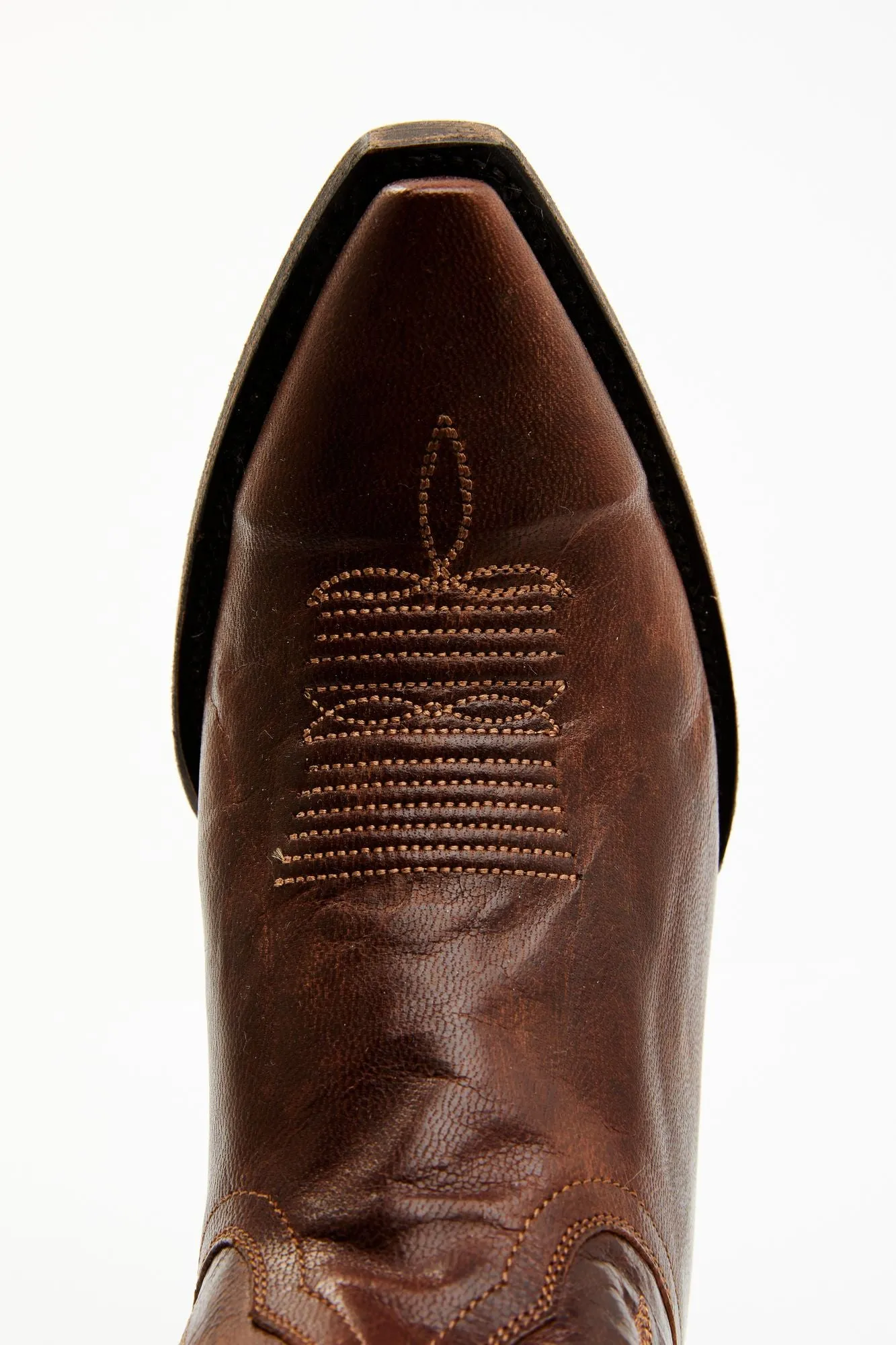Wheeler Brass Brown Western Performance Boots - Snip Toe