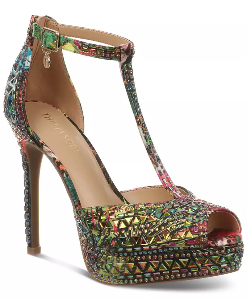 Women'S Chacey Embellished T-Strap Platform Pumps