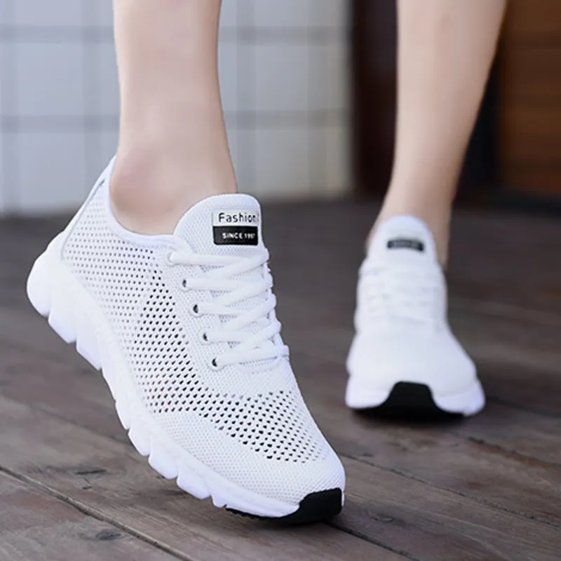 Womens Slip On Walking Shoes Non Slip Running Shoes Breathable Lightweight Gym Sneakers