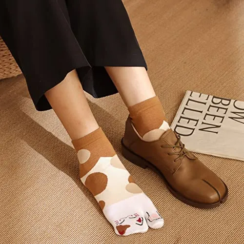Women's Tabi Flip Flop Socks - 4 Pairs