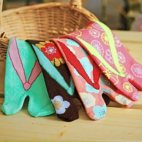 Women's Tabi Flip Flop Socks - 4 Pairs