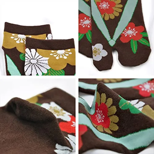 Women's Tabi Flip Flop Socks - 4 Pairs