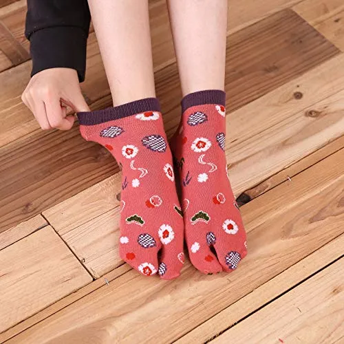 Women's Tabi Flip Flop Socks - 4 Pairs