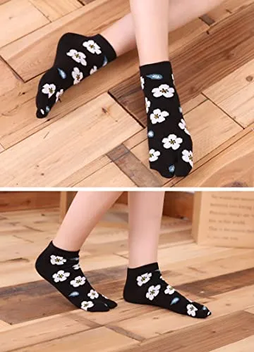 Women's Tabi Flip Flop Socks - 4 Pairs