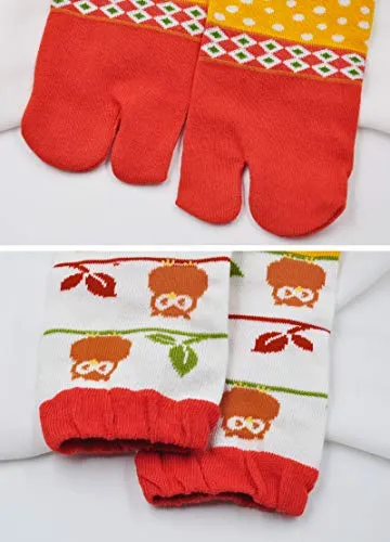 Women's Tabi Flip Flop Socks - 4 Pairs