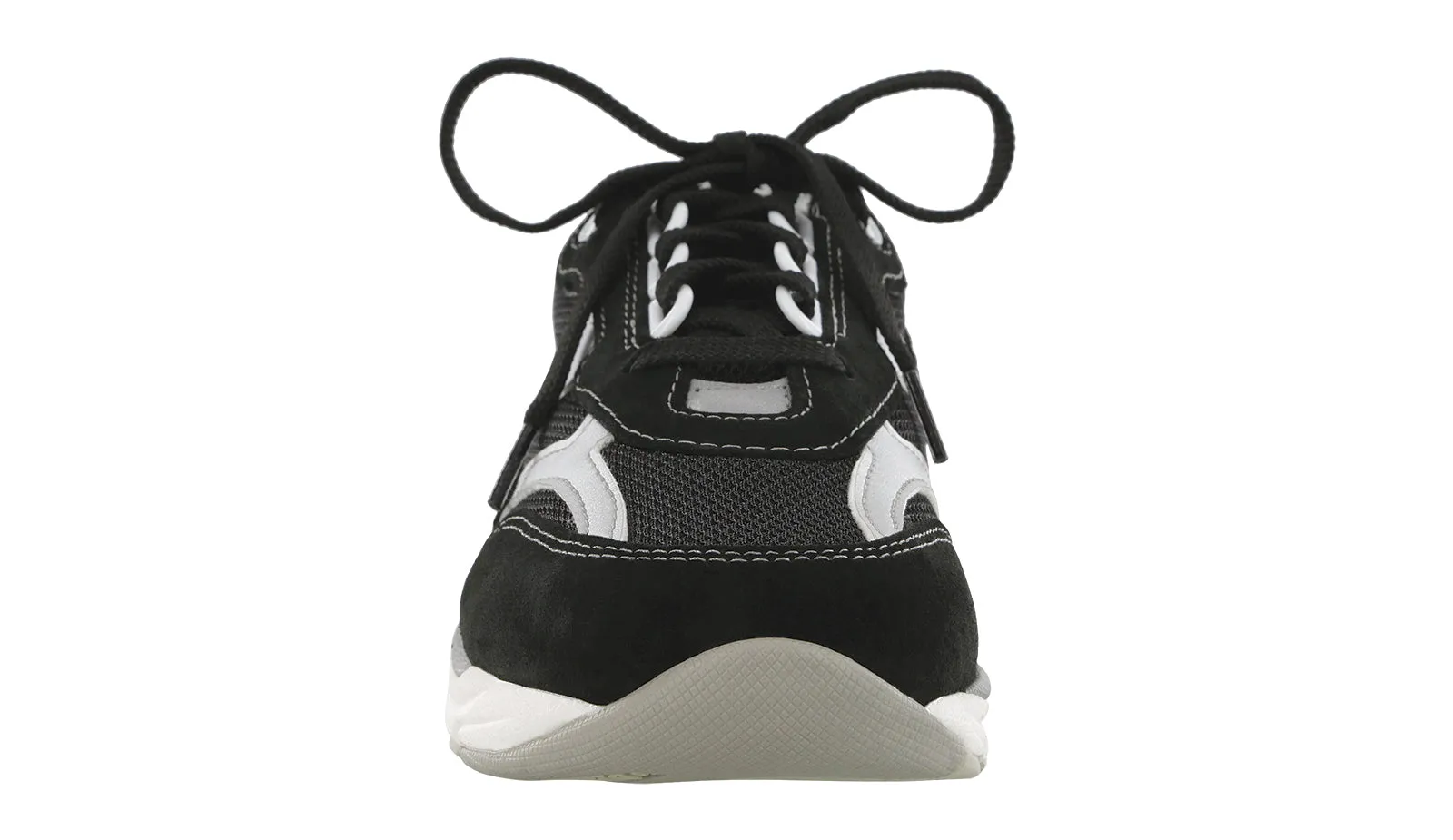 Women's Tour Mesh Lace Up Sneaker in Black / Silver