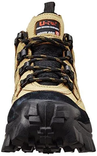 Woodland Men's Camel Leather Sneakers - 7 UK/India (41 EU)
